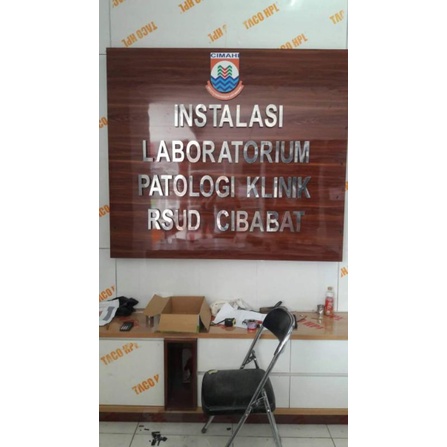 Huruf dan angka 10cm stainless spon