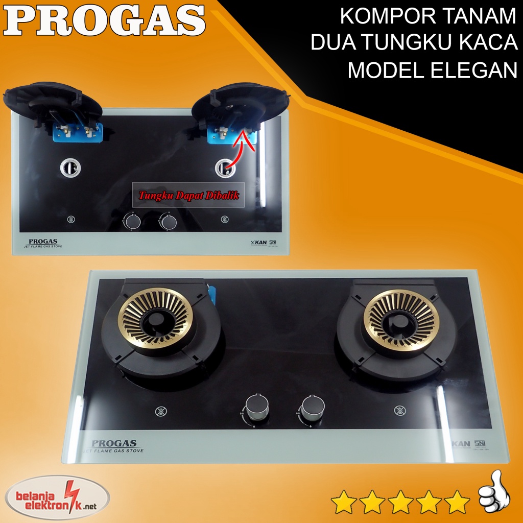 KOMPOR TANAM 2 TUNGKU PROGAS ELEGAN