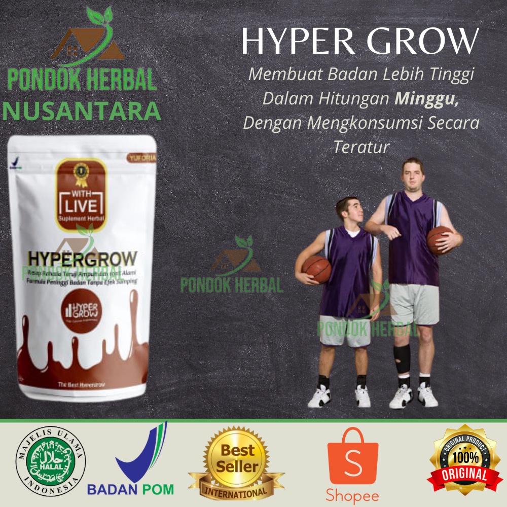 

COD Peninggi Badan Hypergrow up Murah Original terbaik BPOM kapsul susu / super grow up / usa by Pondok Herbal Nusantara