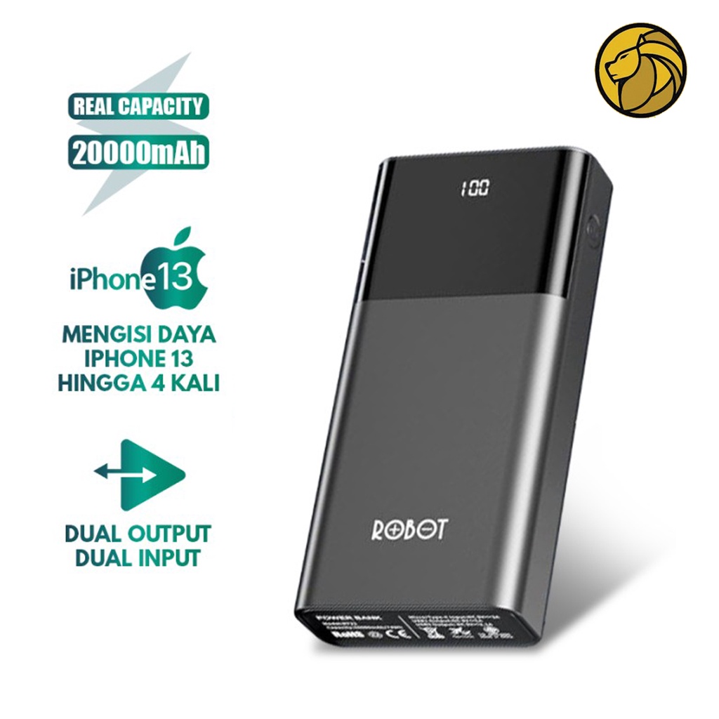 Robot RT22 Power Bank 20000 Mah With LED Display