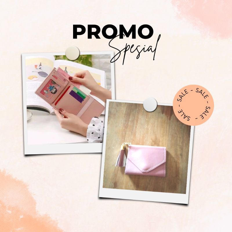 dompet wanita kecil lipat pendek wanita lucu kulit