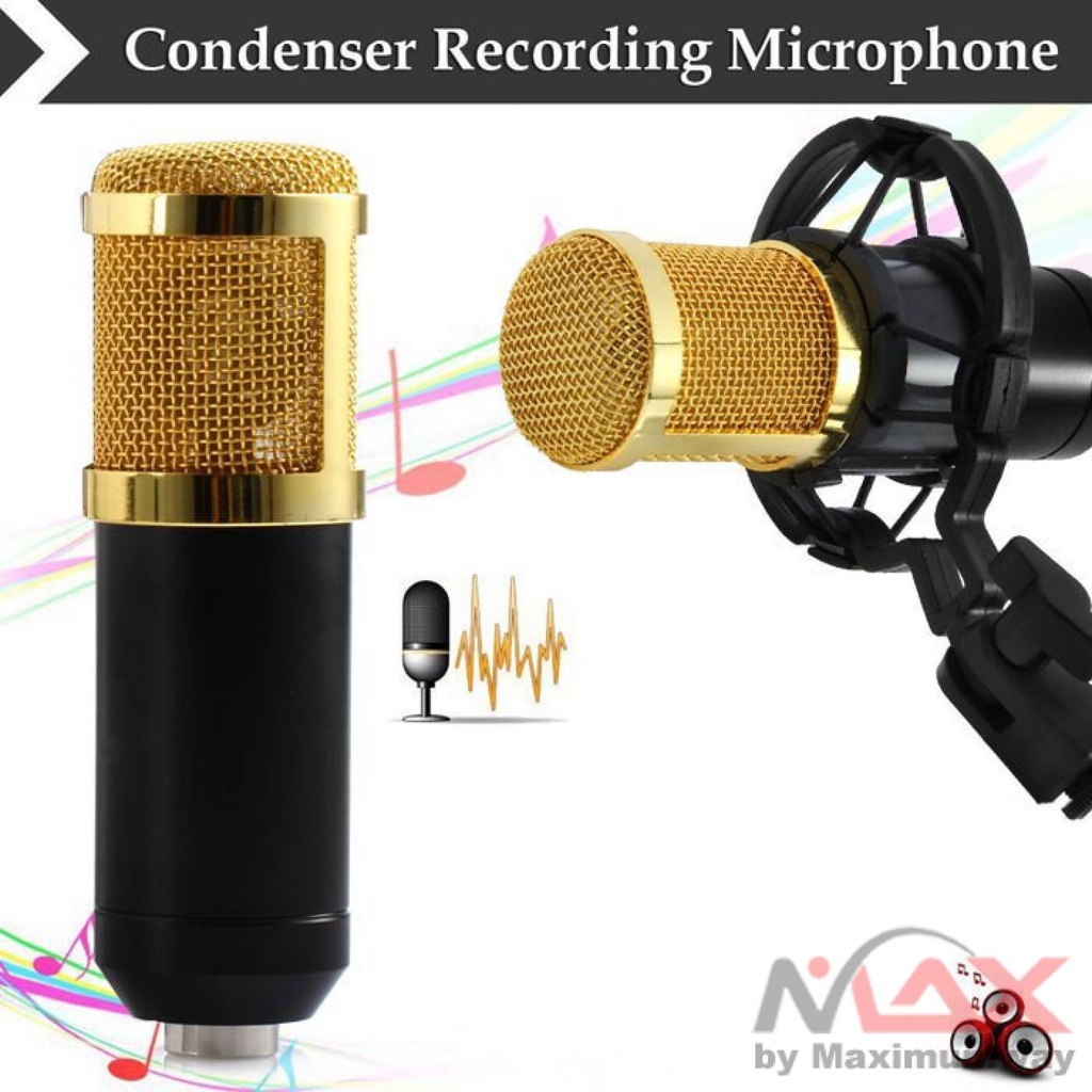 BM800 Microphone Mikrofon Kondenser Studio rekaman dengan Shock Proof Mount Baru Echo Studio Mikrofon Bm800 Kondensor Mikrofon mic / micropone / microphone / untuk Komputer / YouTube / smule / Rekaman /MIC / studio / recording / audio / BM 800 / BM700