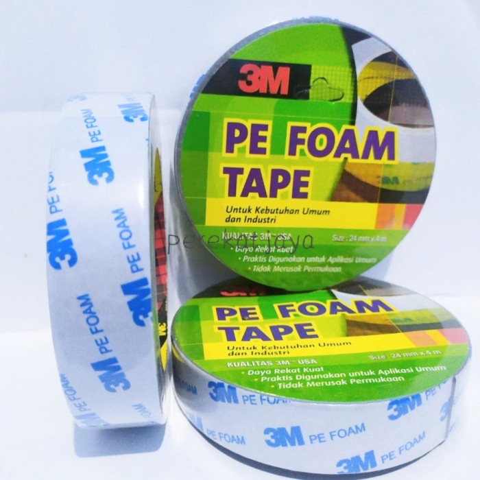 

Hemat 3M Doubel Tape Busa Pe Foam Tape 24 Mm X 4Mtr Trendi