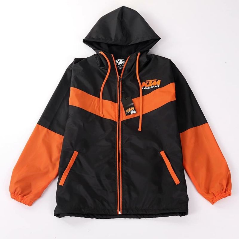 JAKET PARASUT KTM 2 TONE (BLACK)