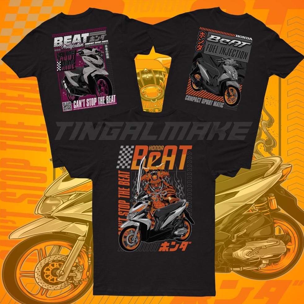 DTF | Kaos Baju BEAT MATIC Tshirt 3 Pilihan | Kaos Otomotif Motor Mania | Sablon Digital Terlaris-Ti
