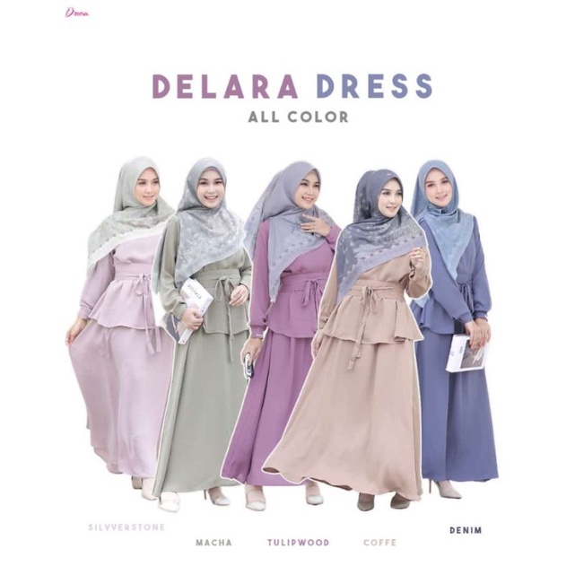 Dress 2 in 1 Gamis Formal Delara Dress by Dzeera