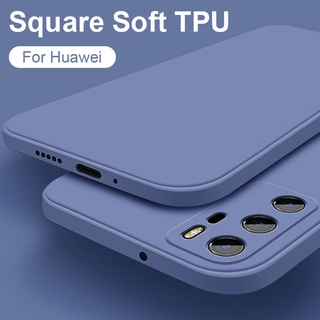 Casing Huawei Nova 5T 7i 7SE 3i Y9 2019 Honor 8X Matte Soft Silicone TPU Beauty Square Phone Case