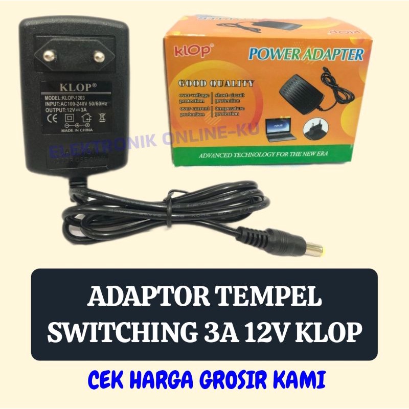 ADAPTOR TEMPEL SWITCHING 3A 12V KLOP
