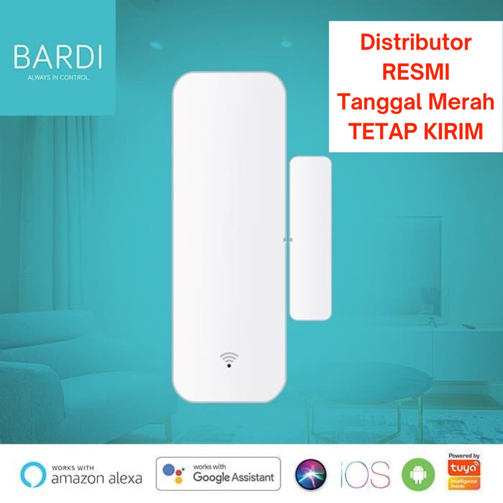 BARDI Smart Home Wi-Fi Window &amp; Door Sensor - Tidak Perlu Hub