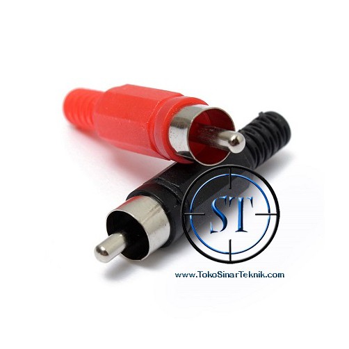 BA-63 Jack RCA Plastik /Set MERAH HITAM PLUG JANTAN RCA SET