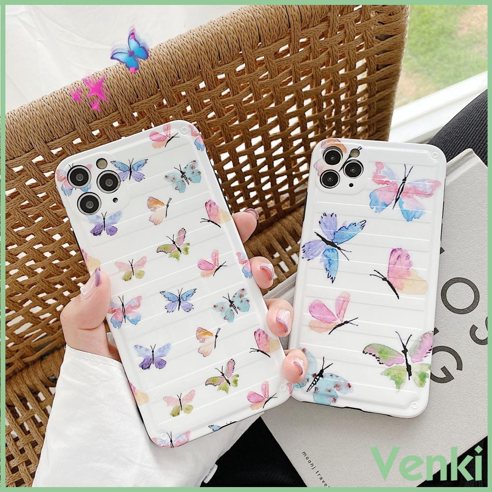Soft Case Motif Kupu-Kupu Dan Garis Untuk Iphone 8plus 11