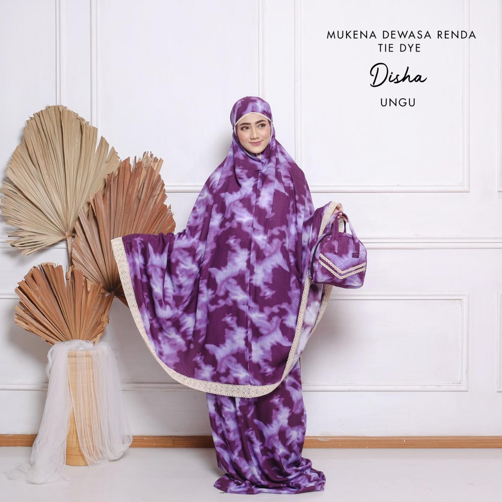 MUKENA BALI TASIK - MUKENA DEWASA RENDA TIE DYE DISHA