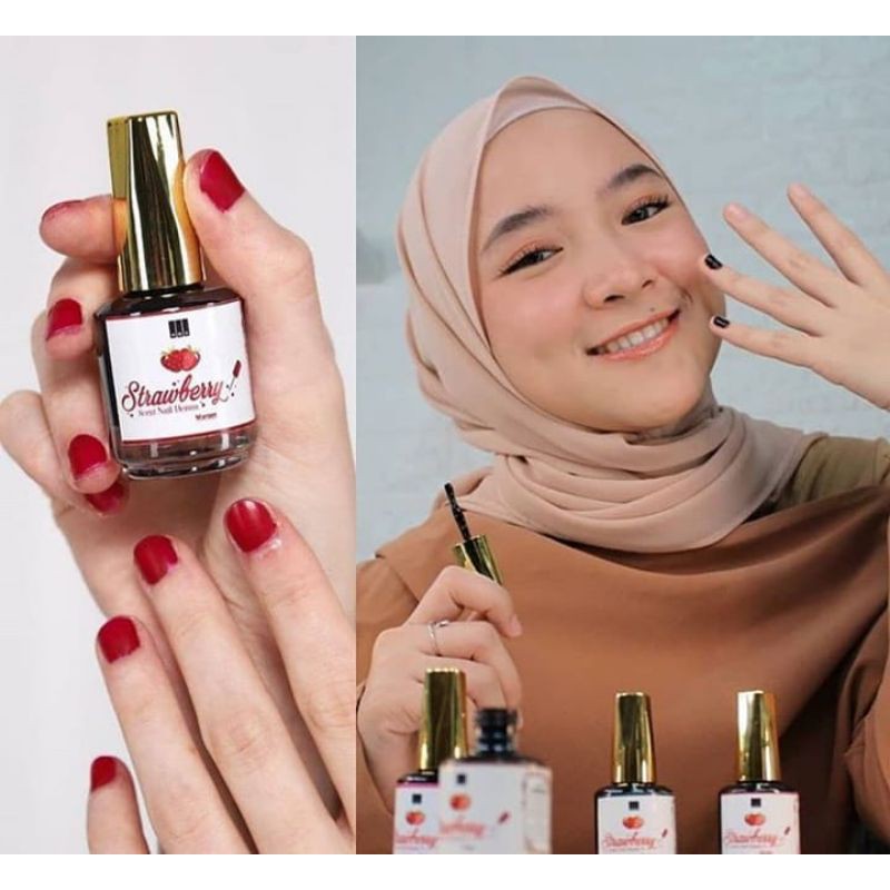 Kutek Strawbery Nail Henna 14ml Kutek Halal sah Untuk Sholat