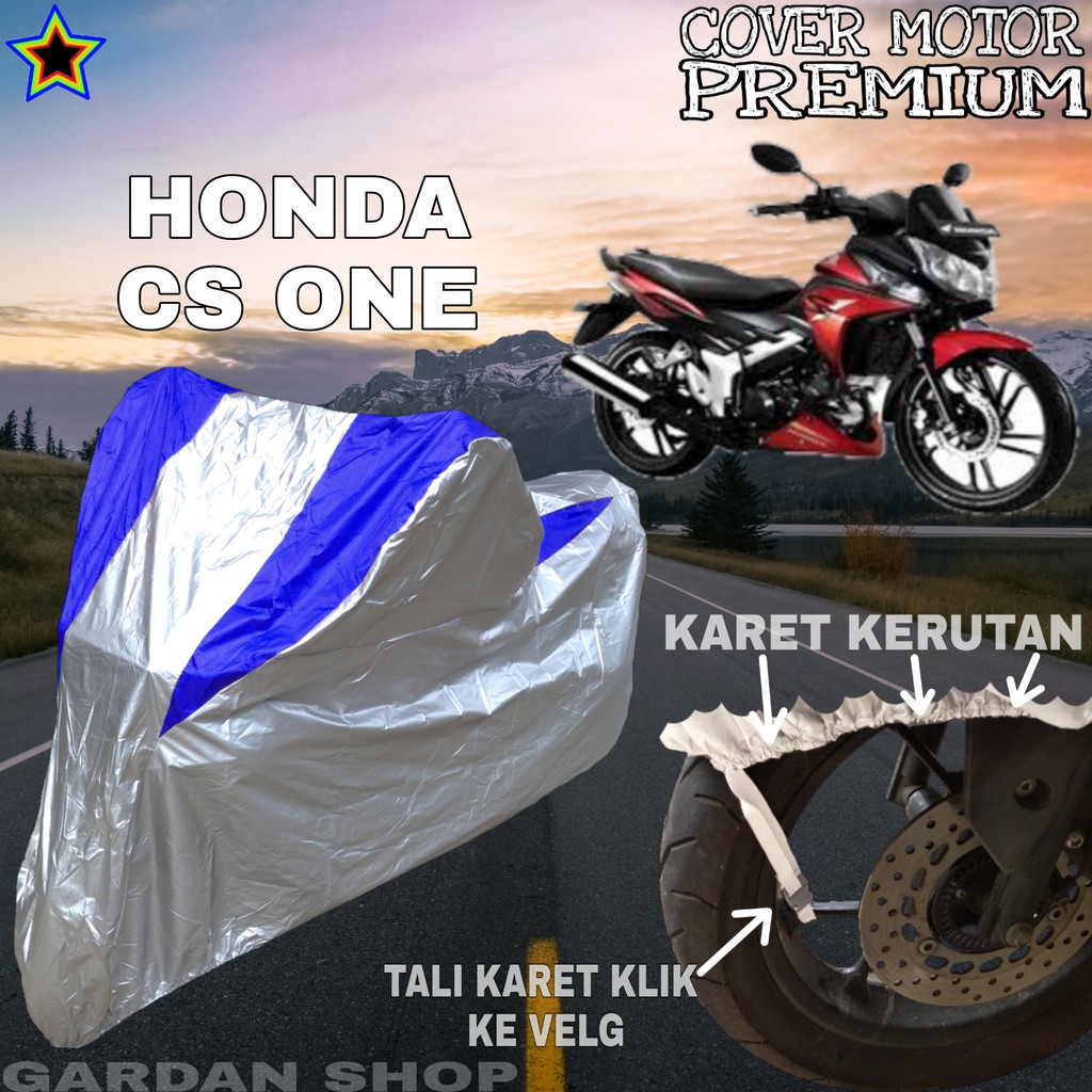 Sarung Motor HONDA CS ONE Silver BIRU Body Cover Penutup Motor Honda Cs One PREMIUM