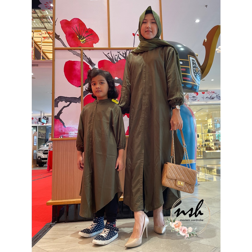 [𝓷𝓼𝓱]  Baju Couple Ibu dan Anak TUNIK | Couple Ibu dan Anak | Midi Dress Dewasa | Tunik Anak | Coupl