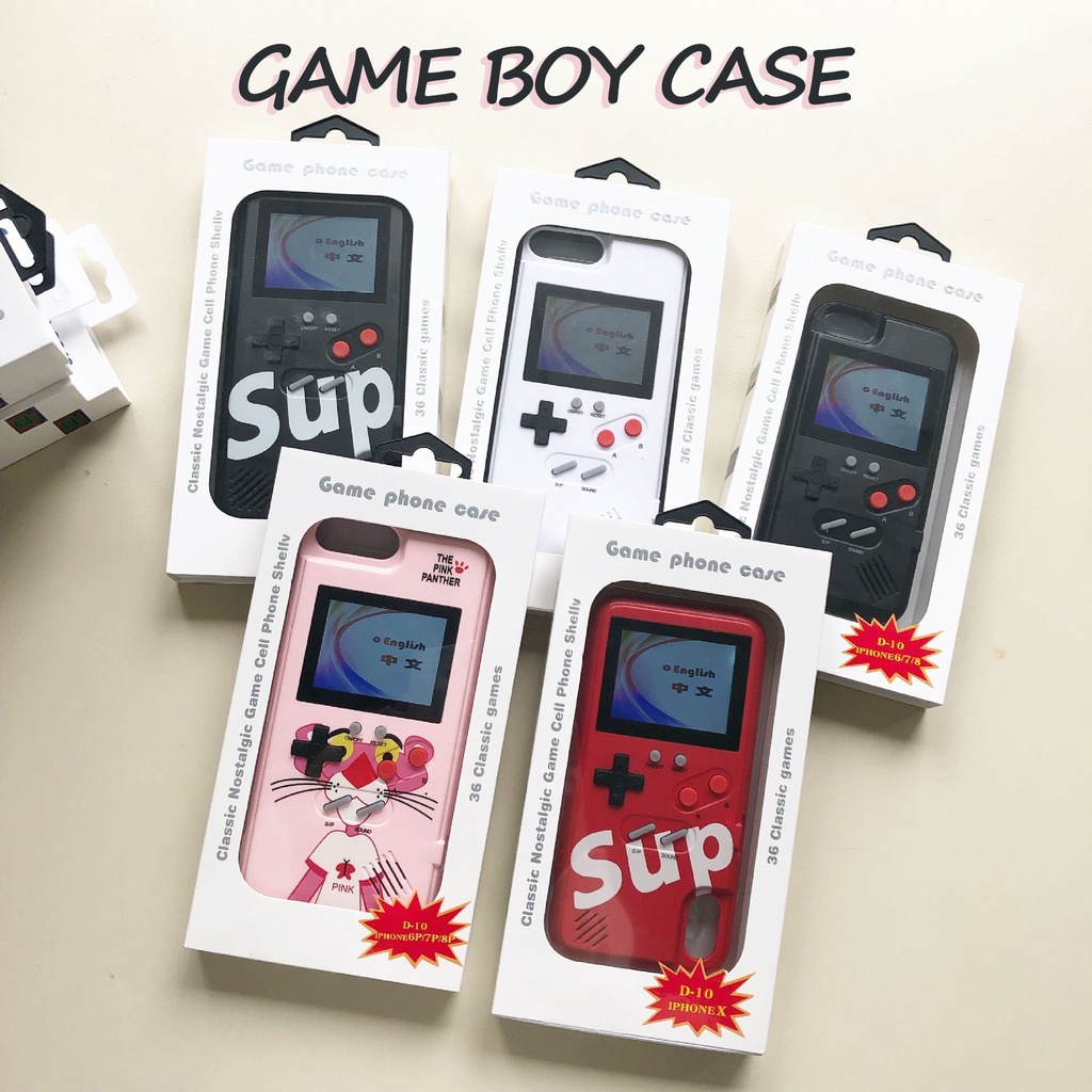 Casing iPhone 13 12 11 pro Max Motif Gameboy 36 games