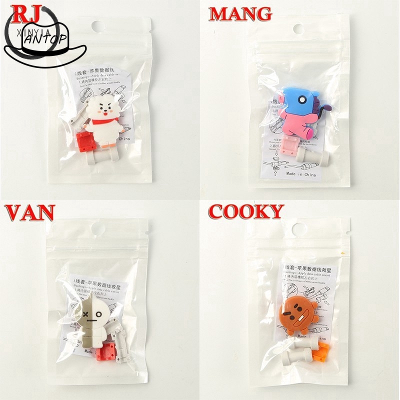 Antop！Pelindung Kabel Charge / Data Motif KPOP Bangtan Boys BT21 Lucu Bahan Plastik Multi Warna