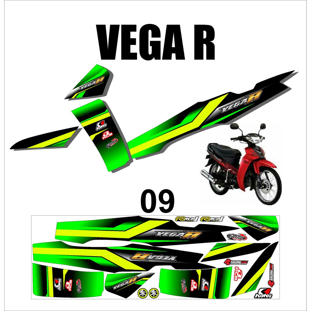 Sticker Striping Lis Variasi VEGA R NEW 2006 - 2009 Desain LS-09