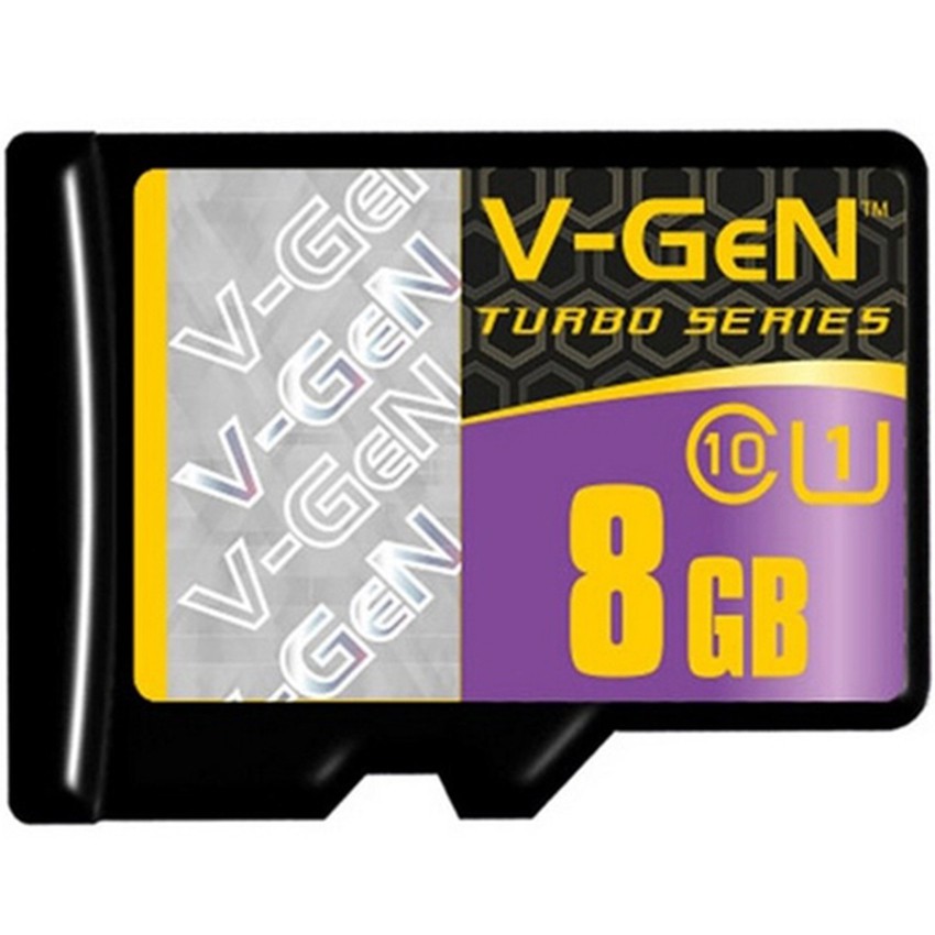 MICRO SD 8GB VGEN TURBO CLASS10 SPEED 100mbps NON ADAPTER