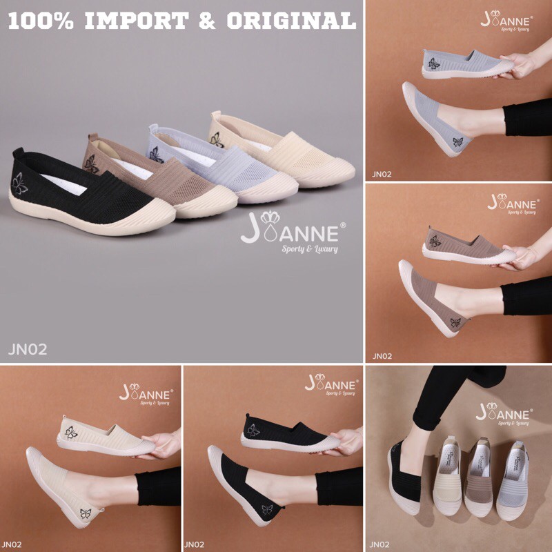 RESTOCK!! [ORIGINAL] JOANNE Butterfly Slip On Shoes Sepatu Wanita #JN02