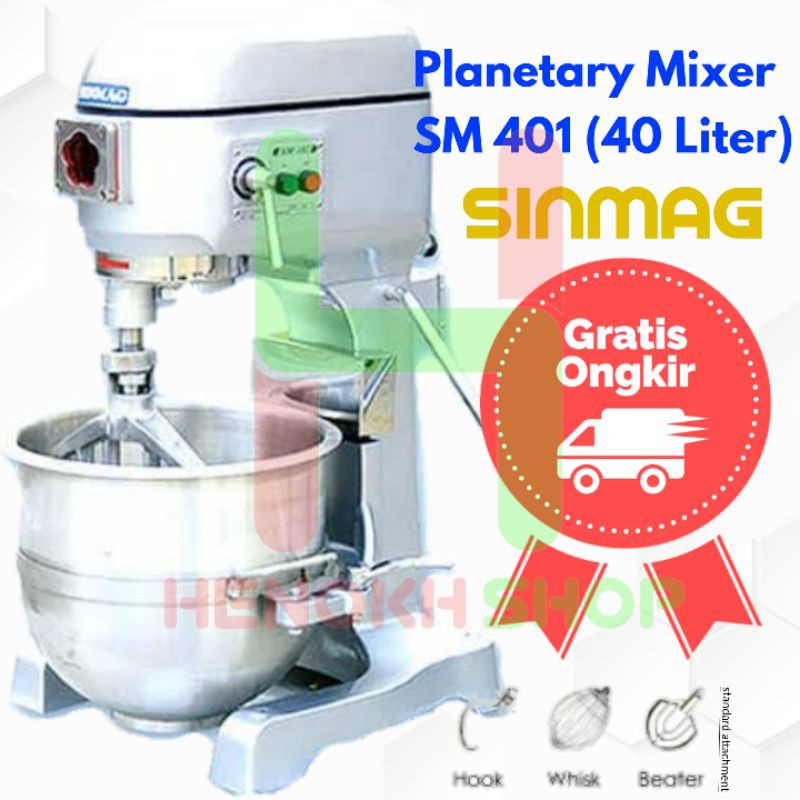Planetary Mixer Sinmag SM 401 / Mixer Sinmag 40 Liter Mixer Jumbo