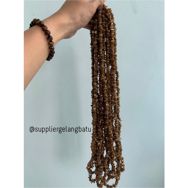 kerikil kerang cokelat 1cm brown bahan batu campuran aksesoris warna