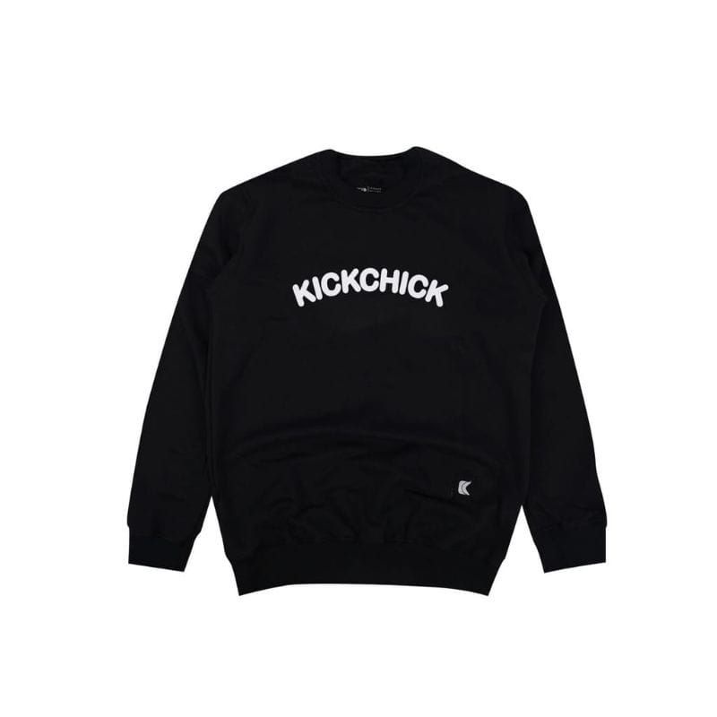 SWEATER KICKCHICK LOGO WHITE FREE STIKER
