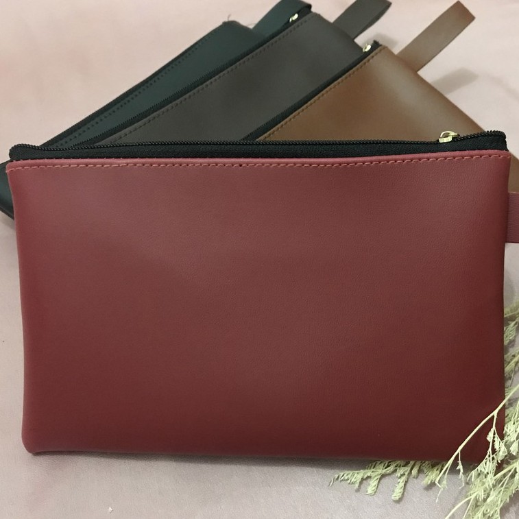 SOUVENIR POUCH ZIPPER 22 x 18 CM INCLUDE PACKING PLASTIK DESAIN CUSTOM ZIPPER POUCH Z1-3 22 x 18 CM