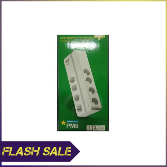 APC Surge Protector PM8GR   PM8 GR colokan anti petir   White