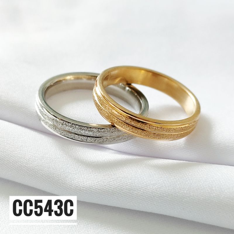 Cincin Titanium Pasir Tipis CC543C