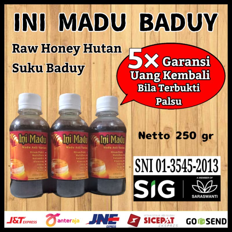 

Madu Asli Murni Nektar Hutan Baduy Pure Raw Honey 100% 250 gr Alami