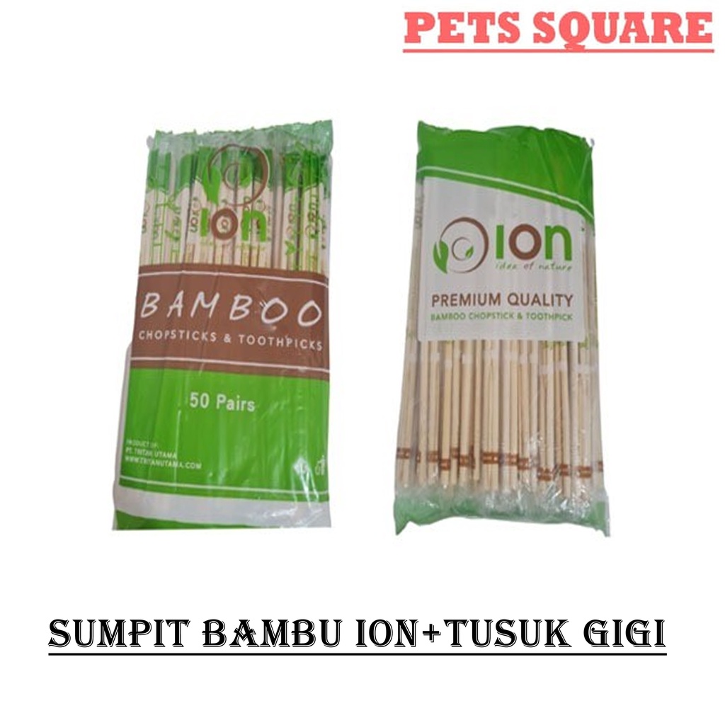 Sumpit Bambu ION + Tusuk Gigi &amp; Sumpit Bambu ION Non Tusuk Gigi