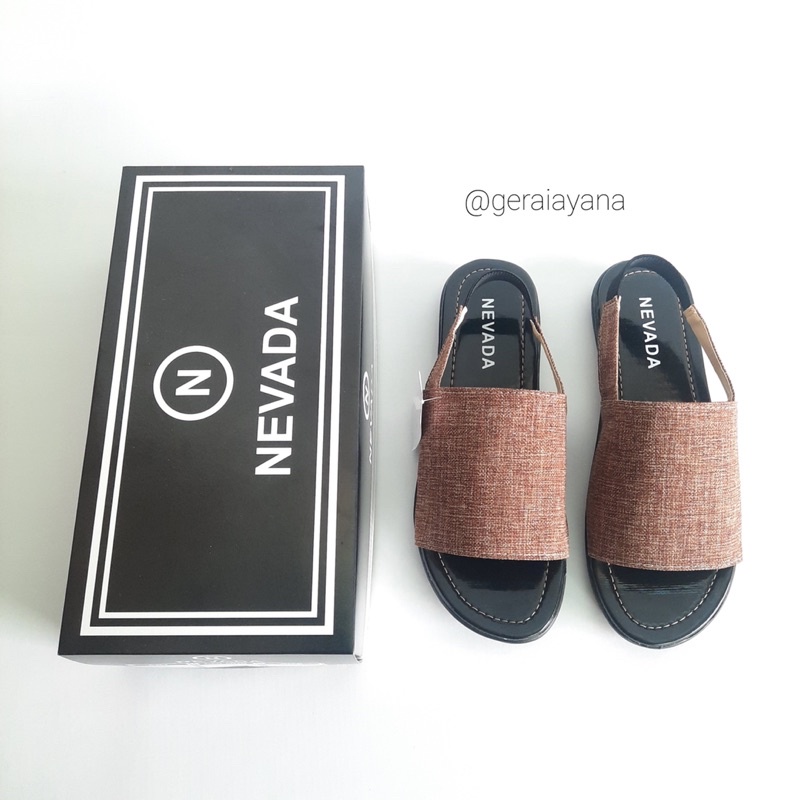 DISKON DAY! Sandal Wanita Nevada - Sandal Slop Elastis - Sandal Kekinian