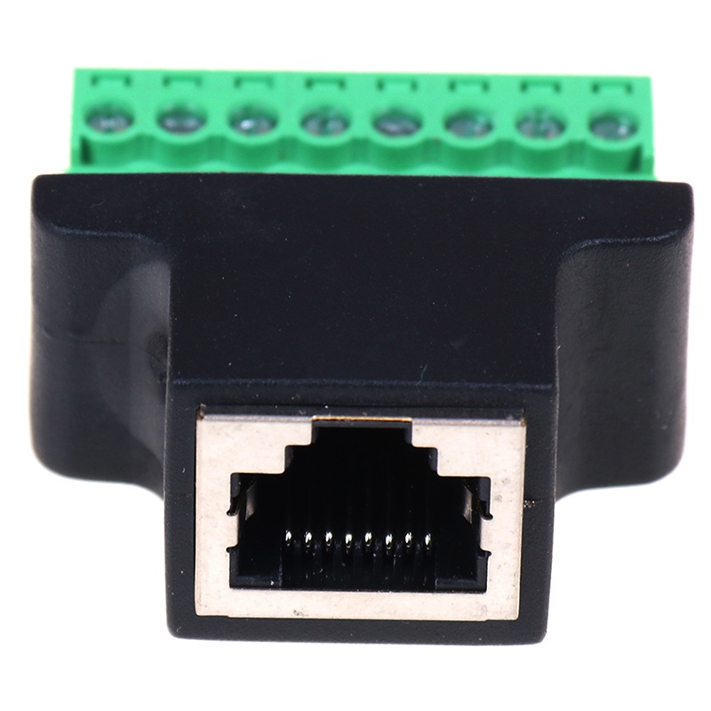 Adapter Extender Kabel Ethernet RJ45 Female Ke Terminal Sekrup 8