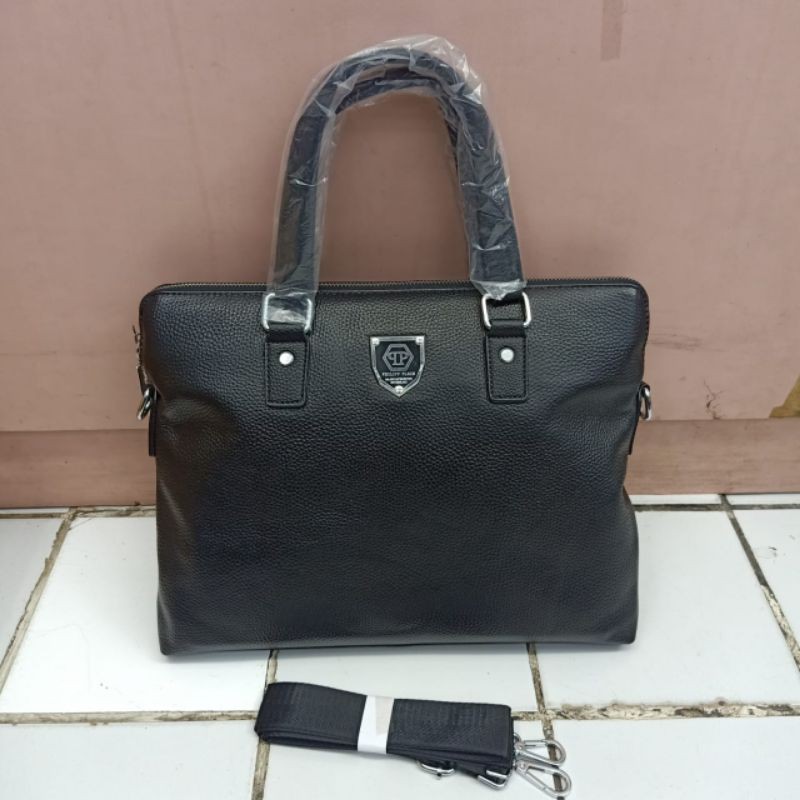 Tas Kantor Phillipe Plain Kulit asli Premium Quality