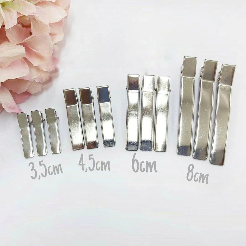 1 BUAH - JEPIT BUAYA DOUBLE PRONG SILVER