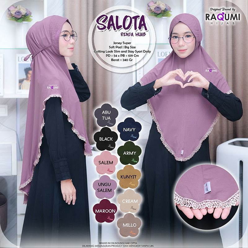 SALOTA RENDA HIJAB BY ORI RAQUMI HIJAB