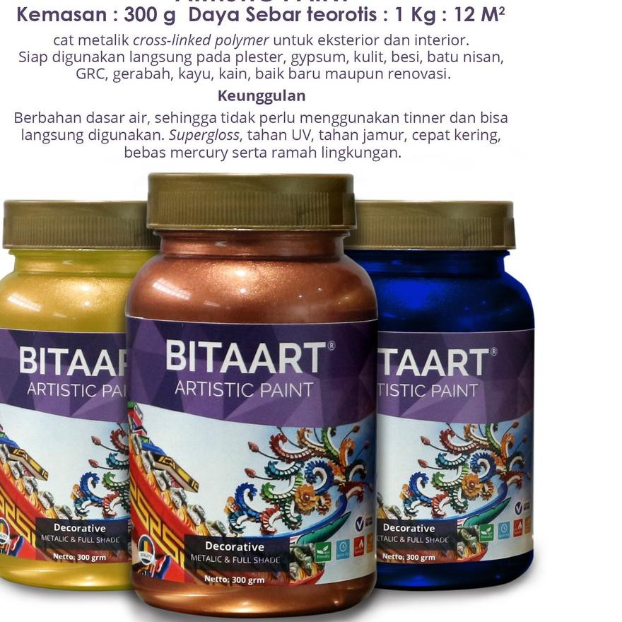 

>CAS.E-0749!! Cat dekorasi / cat lukis - Bitaart 300g ..makasih