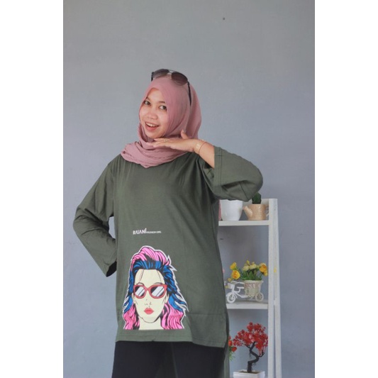 ATASAN OVERSIZE COMBED BY RASANI FASHION KAOS DEWASA TERBARU MOTIF KEKINIAN