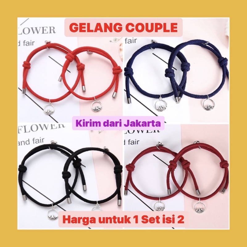 2pcs gelang magnet 1 Pasang Gelang Couple Magnet Gelang Tali Couple Magnet Gelang persahabatan Gelang Pasangan Aksesoris Wanita couple Love Bracelet couple bracelets