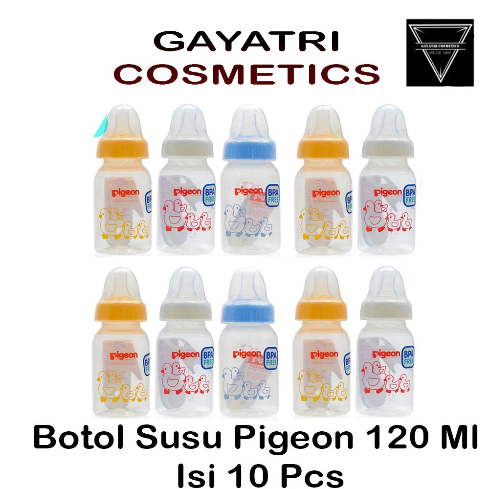 Paket Botol Susu Bayi Pigeon Assort BPA FREE 120ml Isi 10pcs