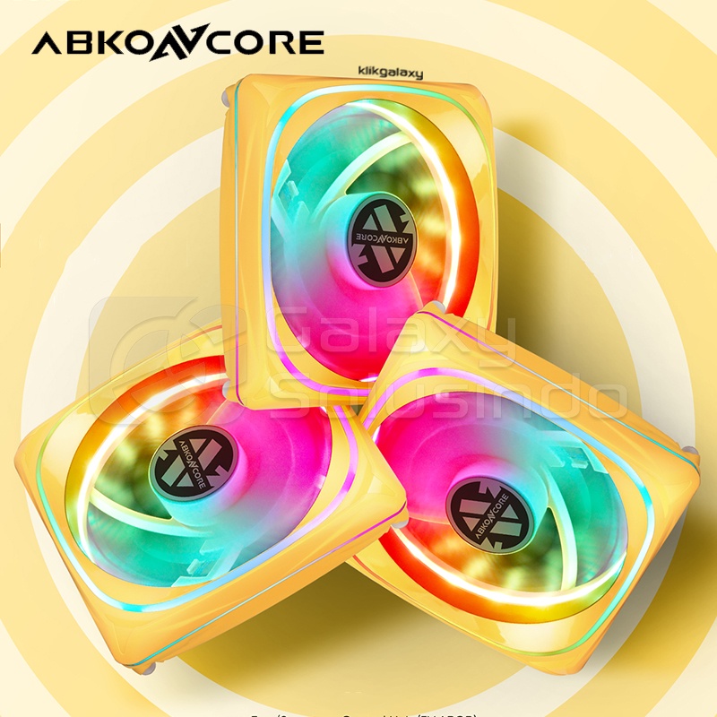 ABKONCORE CY120 Yellow ARGB SPECTRUM SYNC 3in1 Fan Case - Kuning