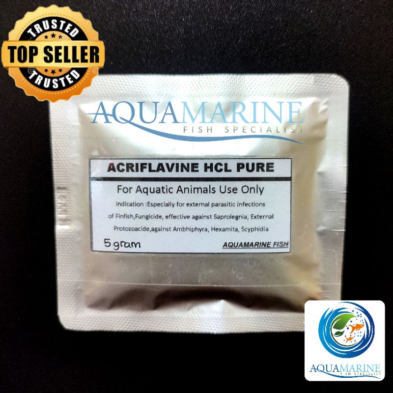 ACRIFLAVINE HCL PURE MURNI 100% Acriflavine Powder Bubuk Obat Ikan Hias Mengobati Segala Penyakit Pa