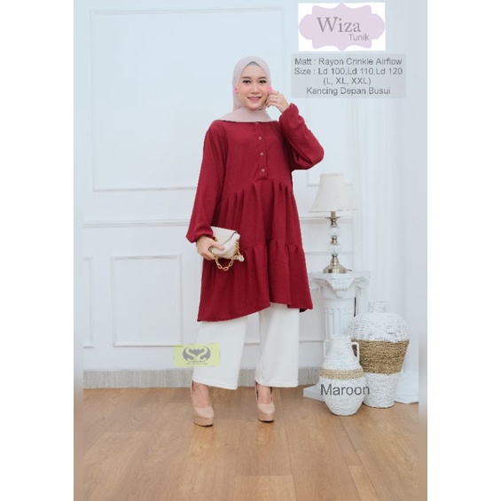 PROMO WISA TUNIK CRINKLE AIRFLOW JUMBO LD 110&amp;120