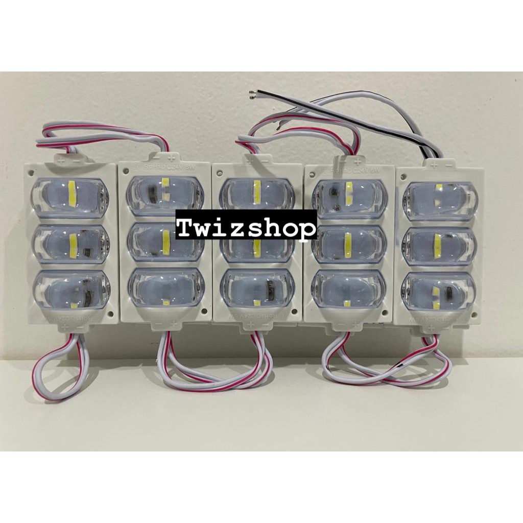 Lampu LED 3 Mata Terang 12 Volt 24 Volt / LED Variasi Mobil Truk Bus