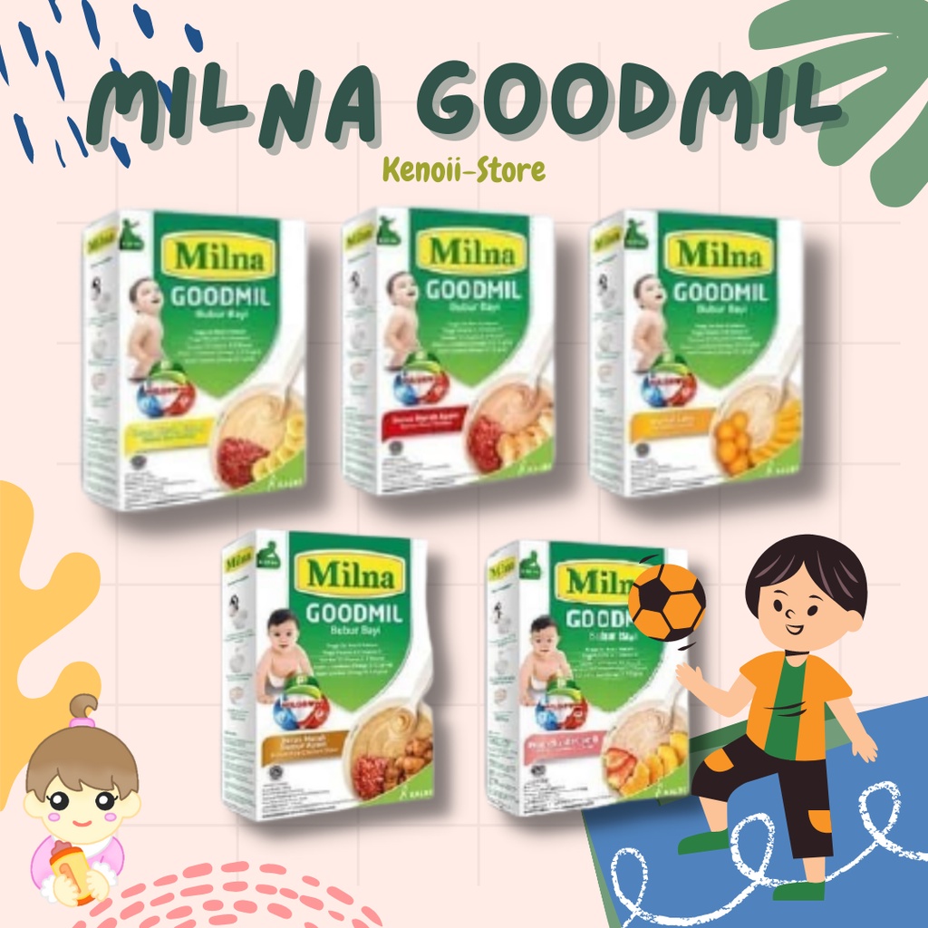 MILNA GOODMIL Bubur Bayi goodmill 6 bulan 8bulan 6+ 8+ Makanan Bayi - 8 Peach Strbery