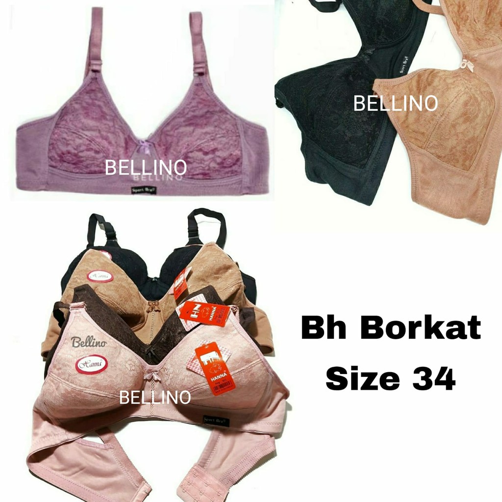 Bra Wanita Borkat Renda Khusus Size 34 Kait 2 Kait 3 Tanpa Kawat Busa Tipis Kutang Bh Cewek Murah Bra Cewek Borkat Cantik