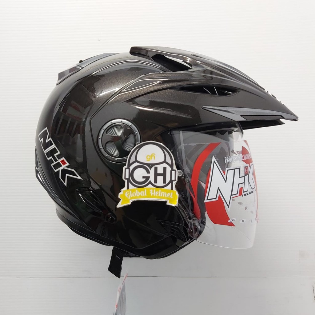 HELM HALF FACE NHK AVIATOR DOUBLE VISOR GUNMATE