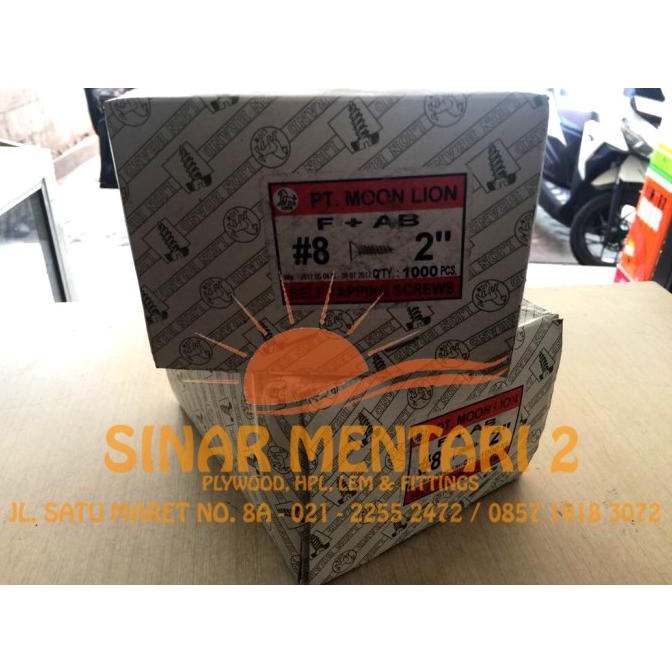 

Sekrup 8 x 2 inch (5 cm) Moon Lion Dus (1000 PCS)