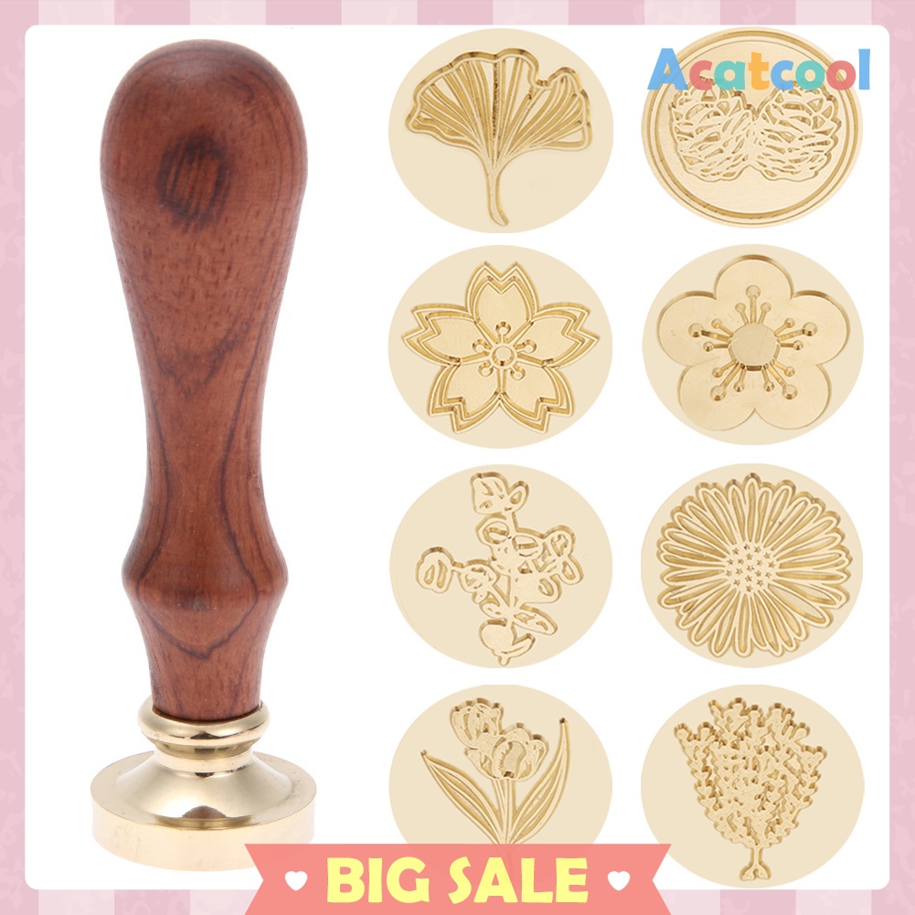 Vintage Plant Flower DIY Scrapbooking Envelope Seal Stamp Sealing Wax Stamp